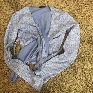 Brandy Melville Long sleeve Wrap Top
